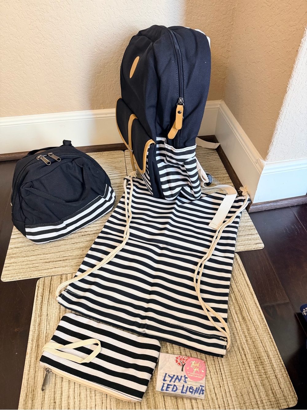 Striped Backpack Set - Picture 3 of 4